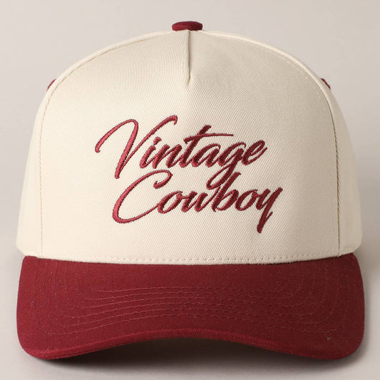 π€  Vintage Cowboy Embroidery Two-Tone Cap