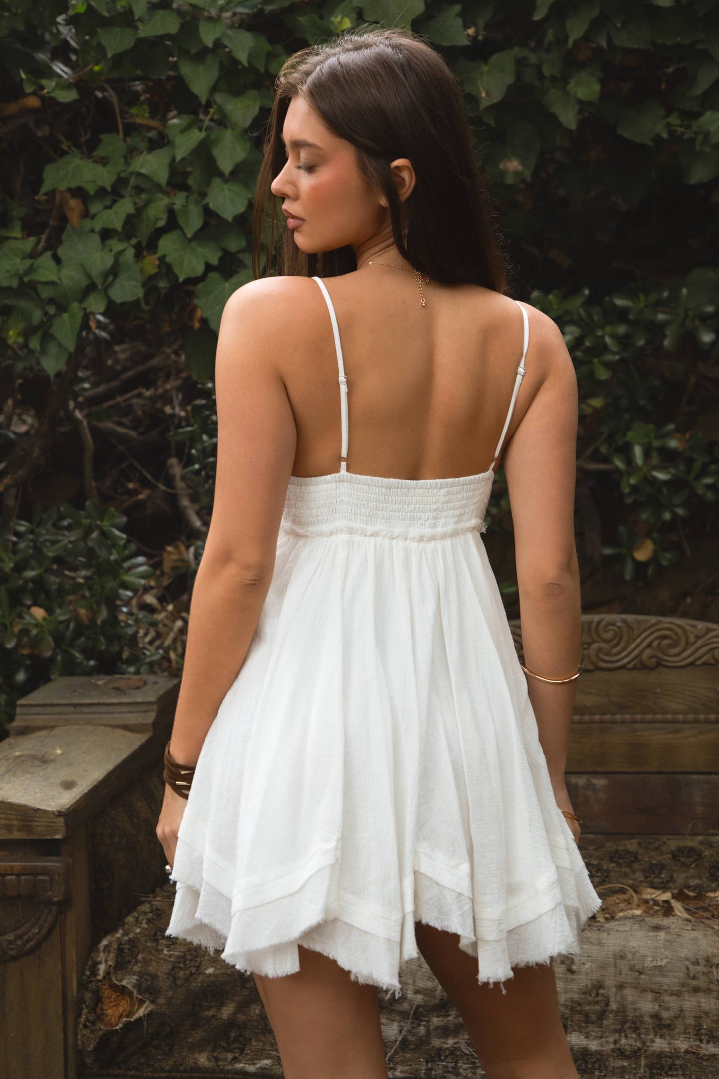 Embroidered Detail Babydoll Dress ✨