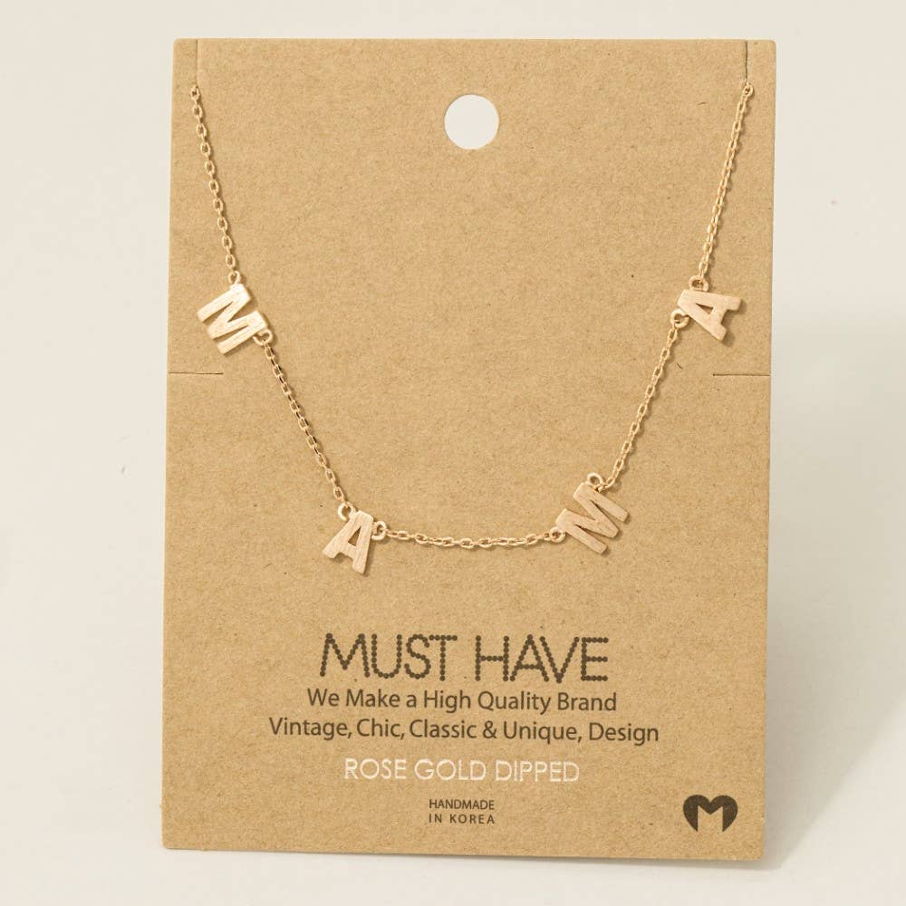 Gold Dipped Mama Charm Necklace 🤍✨
