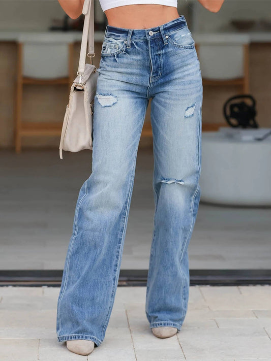 True Blue Ripped Jeans 💙