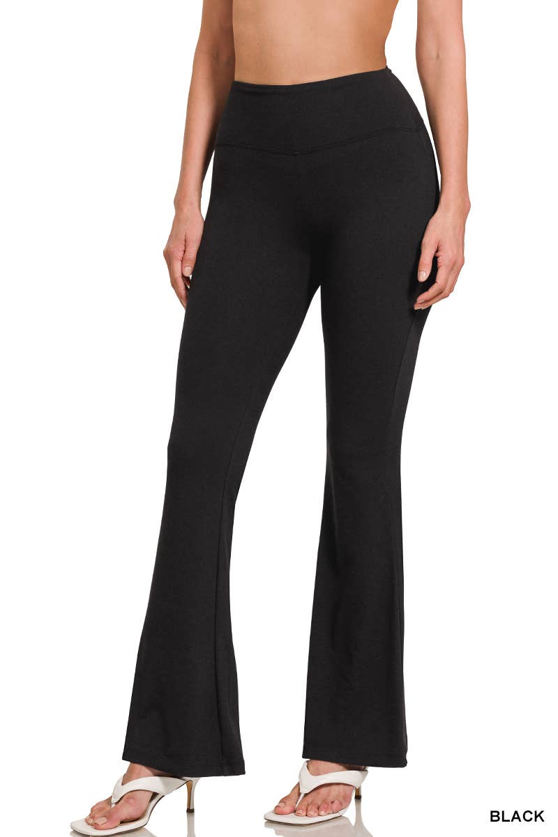 ✨ Wide Waistband Yoga Flare Pants
