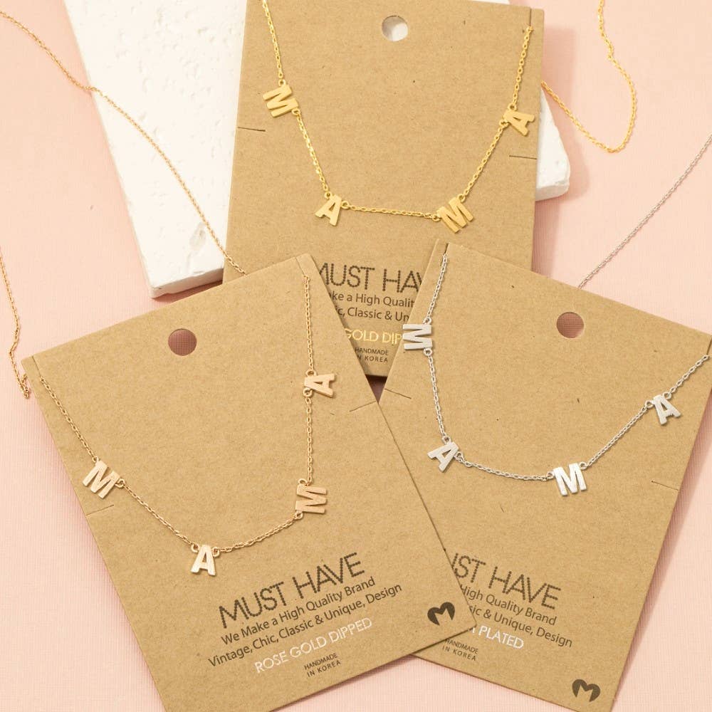 Gold Dipped Mama Charm Necklace 🤍✨
