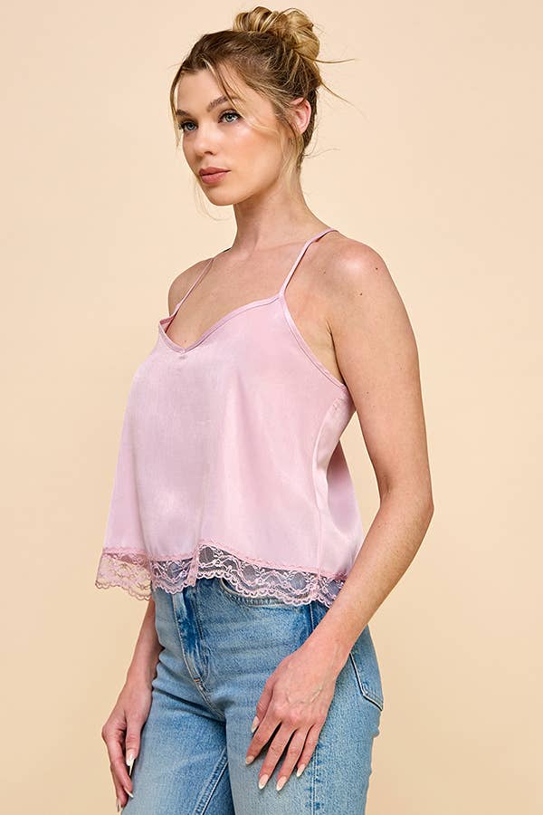 Delicate Lace Detail Cami Top ✨
