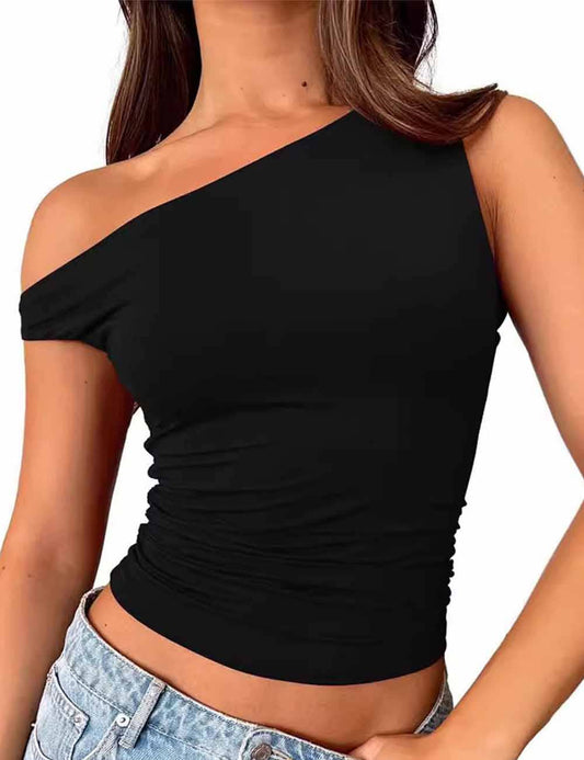 🌸 Sweet Ruche One-Shoulder