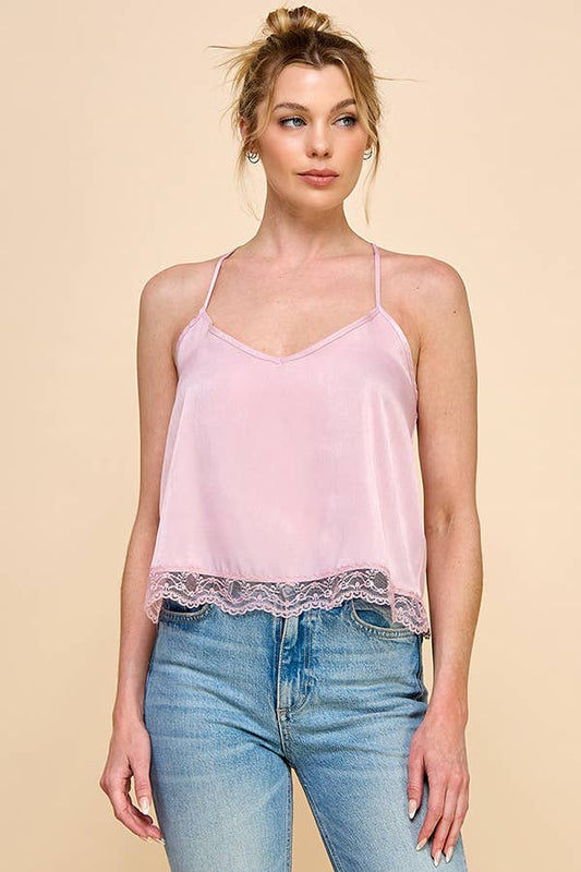 Delicate Lace Detail Cami Top ✨