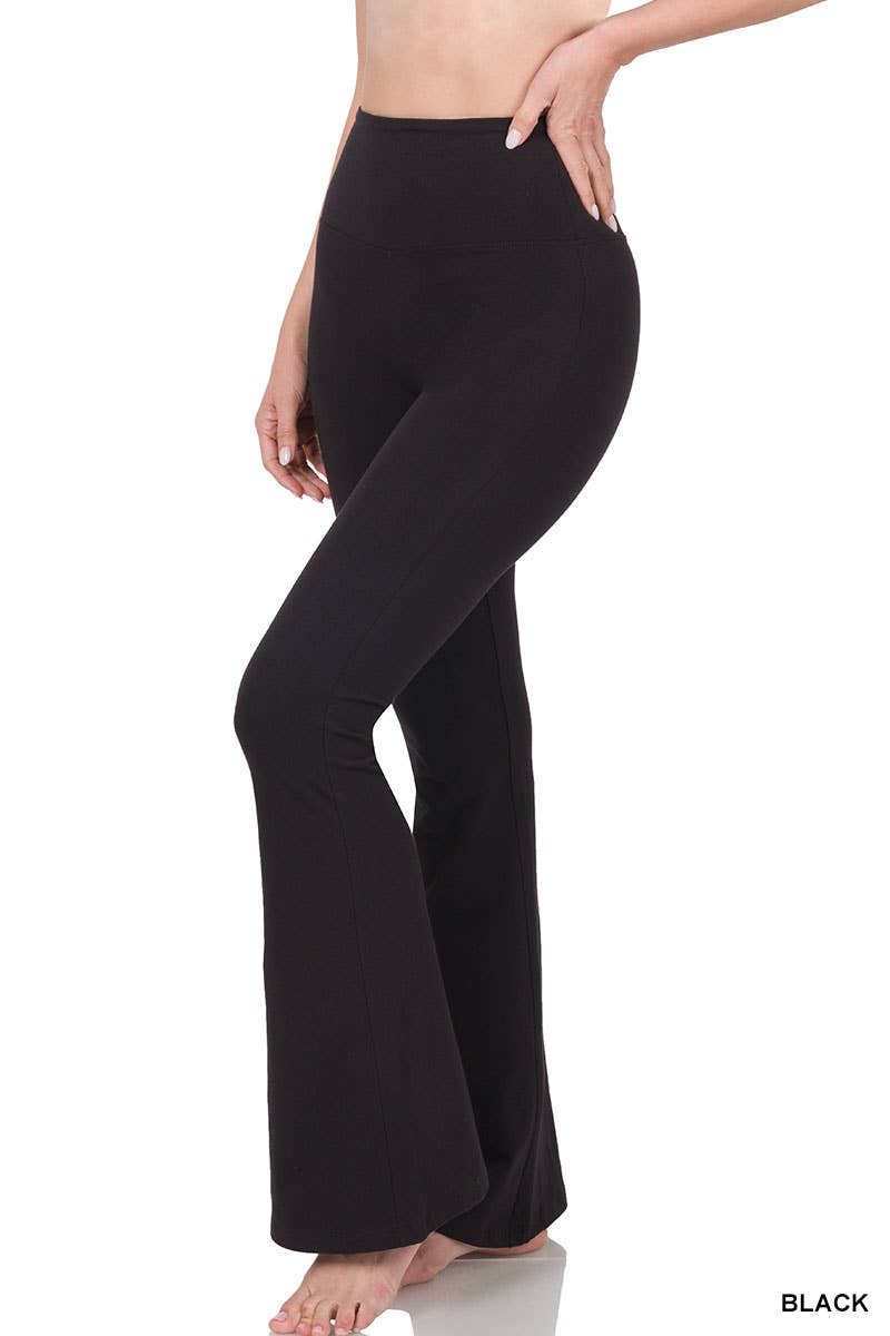 ✨ Wide Waistband Yoga Flare Pants