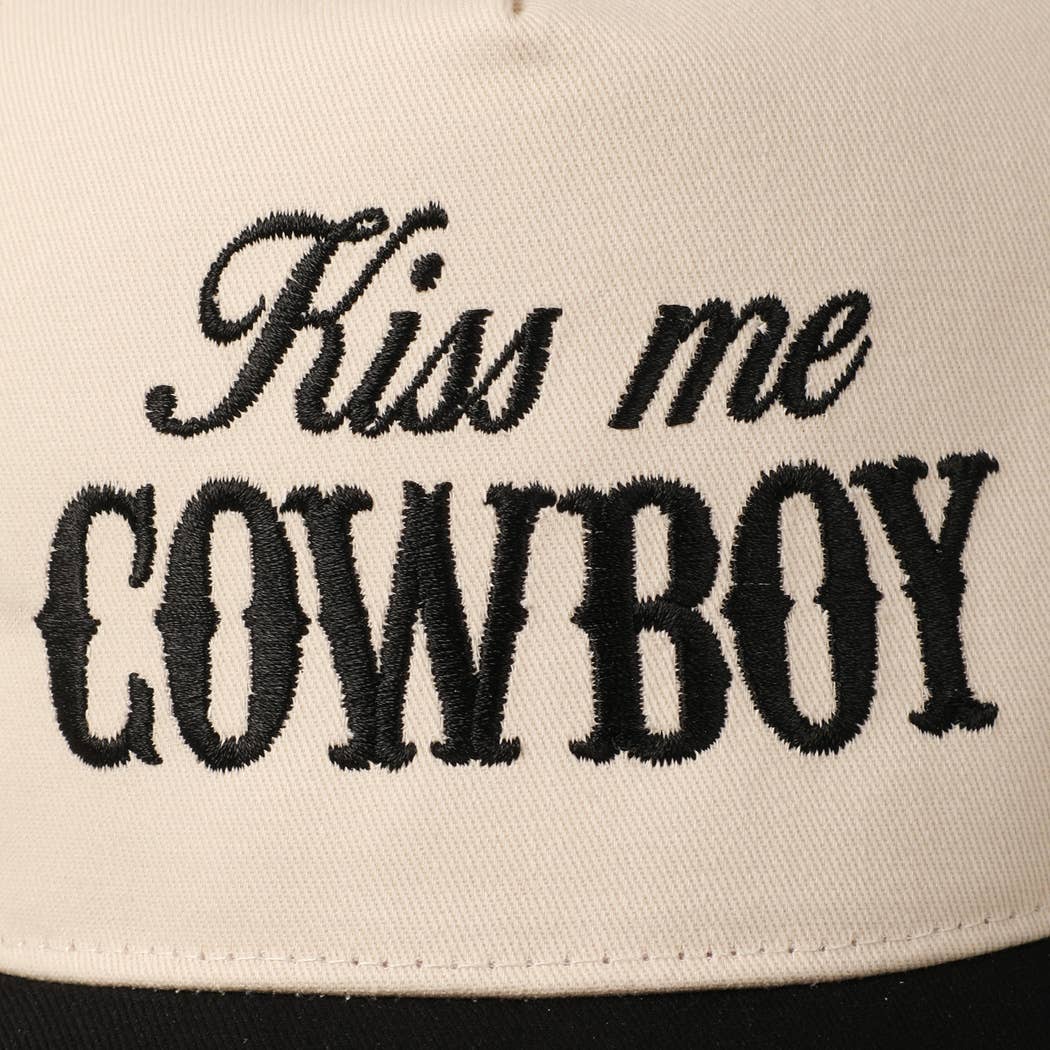 Kiss Me Cowboy 💋🤠 Two-Tone Trucker